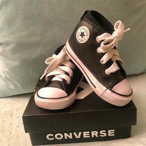 Converse toddler leather high tops